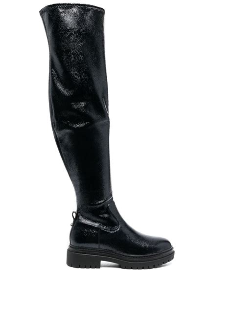 michael michael kors cyrus over-the-knee boot women|Michael Kors bromley wedge boot.